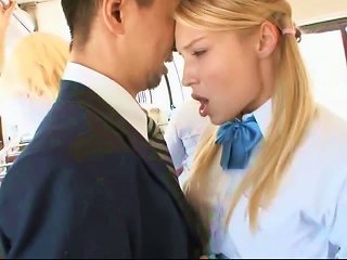 Blonde Schoolgirl Bus Handjob Amwf